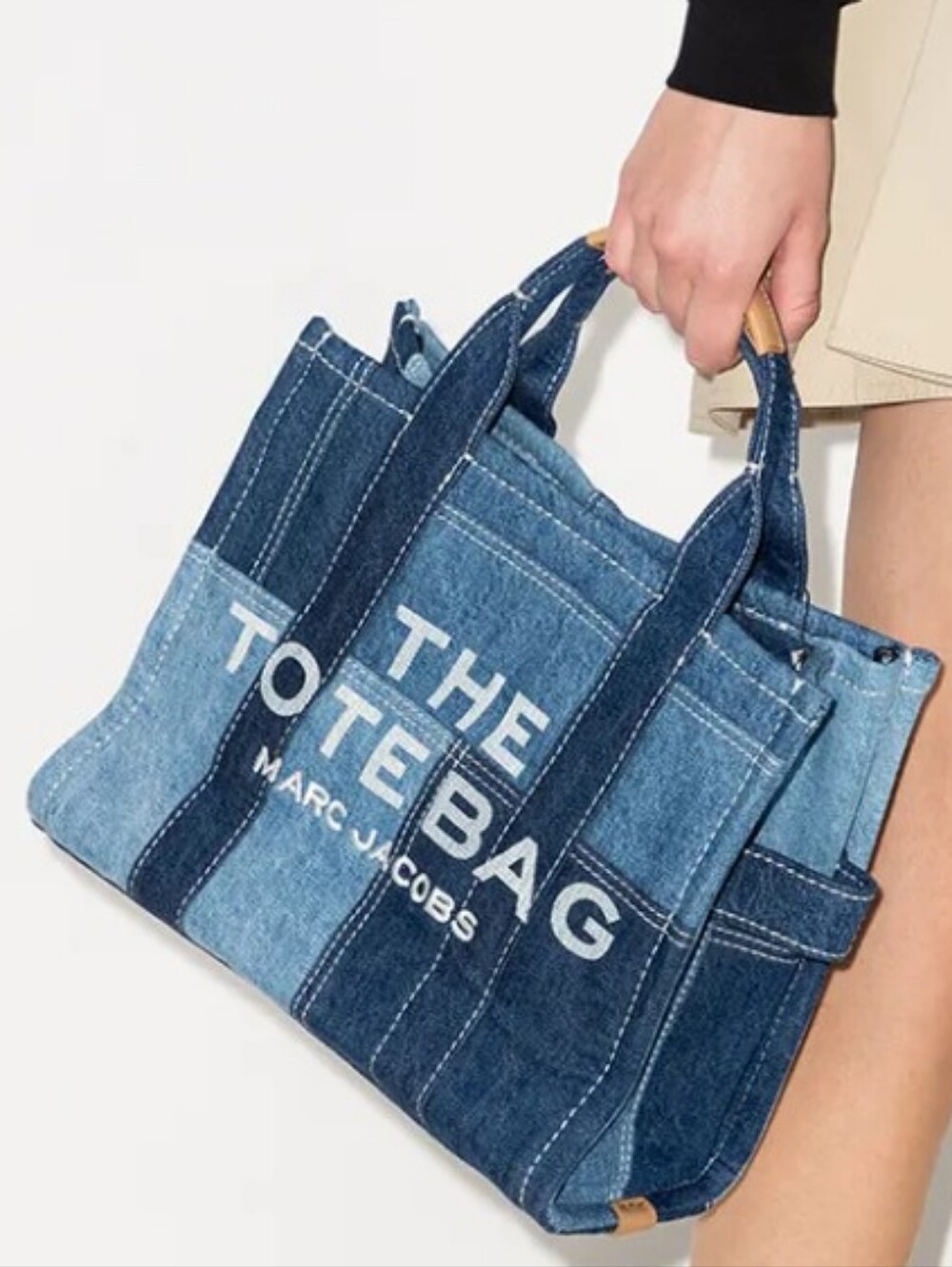 Marc Jacobs Blue Denim Patchwork Medium Tote Bag "Final Sale Price " - Picture 6 of 16